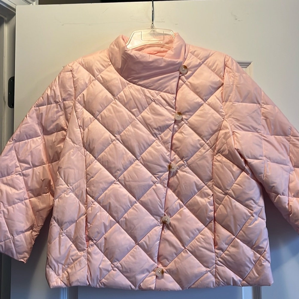 J McLaughlin pink puffer jacket size medium